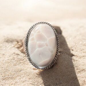 Rare Pink Natrolite Ring, 5.5